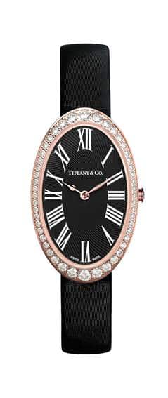 montre-tiffany-co-collection-cocktail-or-rose-fond-noir-pavee-diamants