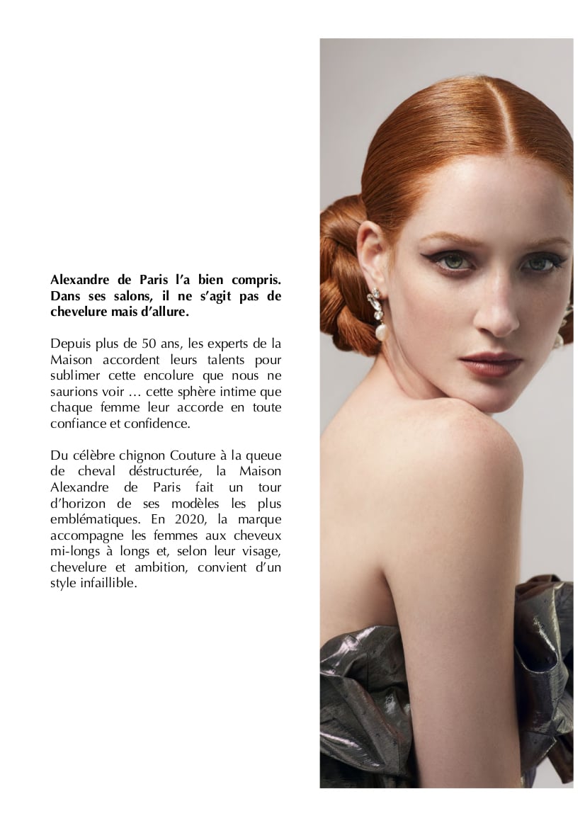 coiffure de bal chevelure rousse